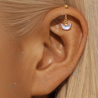 Gemnel Bijoux délicats et ludiques Boucles d'oreilles multiples en argent 925