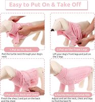 Suéter Grueso de Punto Trenzado para Perro, Cuello Alto, Ropa Premium para Mascotas, Protección contra el Frío para Chihuahua, Pug, Dachshund