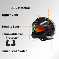Casques de moto demi-face de haute qualité pour hommes, en ABS, sécurité garantie, casque cross, fabricant sur mesure