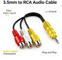 Câble audio-vidéo 8 fils 4K 2025 Europe avec gaine PVC, 1 cordon RCA – Excellent prix pour l'Europe et la Pologne