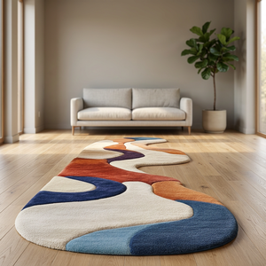Tapis de table à manger élégant et moderne en laine tuftée à la machine, à poils moyens, couleur unie, réversible, pour salle à manger, noir, haute qualité - Product Image 3