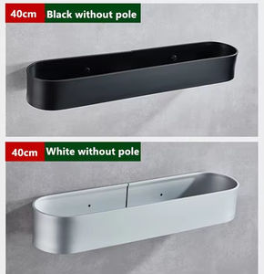 Étagère <span class=keywords><strong>de</strong></span> <span class=keywords><strong>douche</strong></span> murale moderne en aluminium, grande capacité, organisateur <span class=keywords><strong>de</strong></span> <span class=keywords><strong>rangement</strong></span> robuste pour salle <span class=keywords><strong>de</strong></span> bain et cuisine, noire avec adhésif - Product Image 3