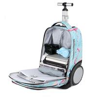Sac à dos à roulettes en polyester grande capacité pour l'hiver, mignon, pour étudiants, idéal pour la rentrée scolaire, pour garçons et filles