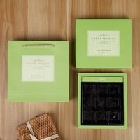 Personnalisé Luxe Premium Haute Qualité Petit Couvercle en Treillis et Base Feuille d'Estampage Chocolat Argent Boîte Cadeau