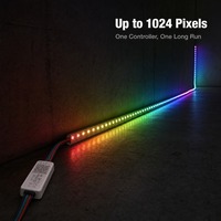 Contrôleur LED SP110E APP, contrôleur LED APP DC5-24V, large plage de tension, 120 motifs, prend en charge les circuits intégrés à un ou deux fils, jusqu'à 1024 pixels, sortie 4A, portée 30M
