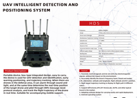 Système de détection et de positionnement intelligent portable Yyt HD5 pour drones, rayon de détection de 1 à 10 km, localisateur passif de drones à 360°, 20+ drones