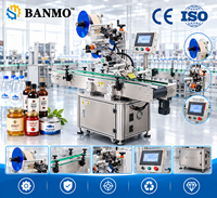 Machine d'étiquetage automatique BANMO pour boîtes plates, sachets, couvercles, cartons, emballages cosmétiques et alimentaires