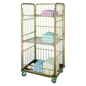 Materiaal Handling Logistiek Vervoer Metalen Gelast Mesh Commerciële Demontabel Wasserij Trolleys - Product Image 4