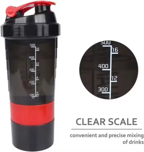 Gobelet <span class=keywords><strong>shaker</strong></span> de sport personnalisé en plastique de 500 ml/600 ml pour protéines, vente en gros - Product Image 5