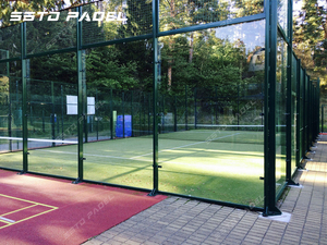 Cancha <span class=keywords><strong>de</strong></span> tenis <span class=keywords><strong>de</strong></span> Pádel panorámica completa <span class=keywords><strong>de</strong></span> 10*20M <span class=keywords><strong>de</strong></span> alta calidad, equipo deportivo <span class=keywords><strong>de</strong></span> diseño diferente - Product Image 5