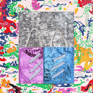 Low MOQ High Quality Sequin 100% Polyester DIY Pattern <b>Medium</b> <b>Size</b> Buyut Brand Shopping Tote <b>Bags</b> Blank Sublimation - Product Image 2