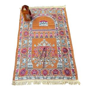 Juego de Alfombras de Oración Musulmana para Asia <span class=keywords><strong>Central</strong></span> - Alfombra con Flecos de 3 Piezas con Cuentas de Tasbih y Caja de Almacenamiento, Accesorios Completos para la Oración Islámica - Product Image 6