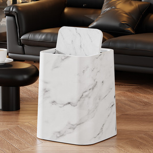 Mới Mở Hàng Đầu Hộ Gia Đình Nhựa Thùng Rác <span class=keywords><strong>Bin</strong></span> Với Đá Cẩm Thạch Mô Hình Cho Nhà Phòng Khách Phòng Tắm-Mới Cho Khách Sạn Homestay - Product Image 5