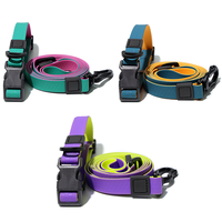 Collier pour animaux de compagnie en PVC imperméable à deux tons en nid d'abeille NOVIPET 360 °   Ensemble de promenade pour chien avec boucle rotative robuste, collier et laisse