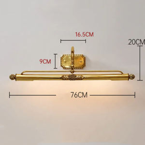 Lámpara de pared de bronce lineal, Faro de espejo, tocador de baño <span class=keywords><strong>Vintage</strong></span> francés, luces de pared de cobre, luz decorativa para cabecera - Product Image 3