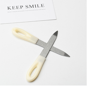 New Double Sided thép không gỉ Nail tập tin với chống trượt xử lý dễ dàng mài trắng Nail tập tin - Product Image 5