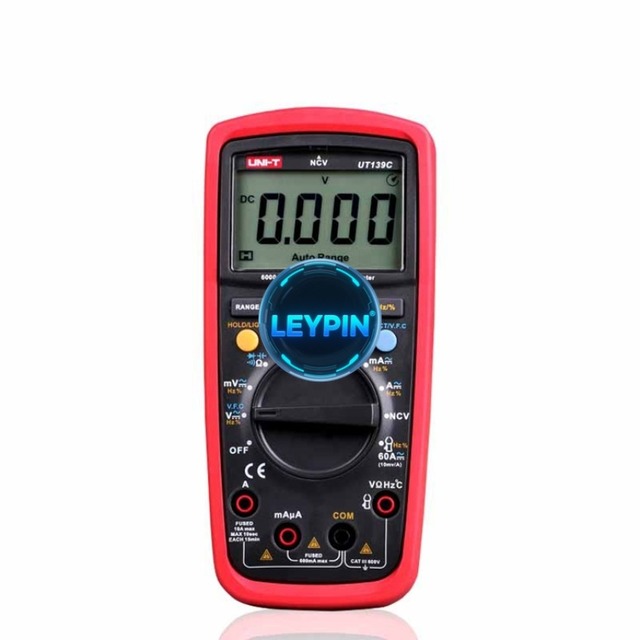UNI-T UT139C True RMS Digital Multimeter Auto Range Tester 6000 Counts Voltmeter Resistance Tester Temperature   ytdi