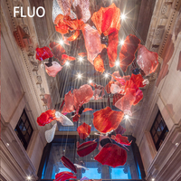 Lustre suspendu moderne de couleur rouge surdimensionné personnalisé, décoratif