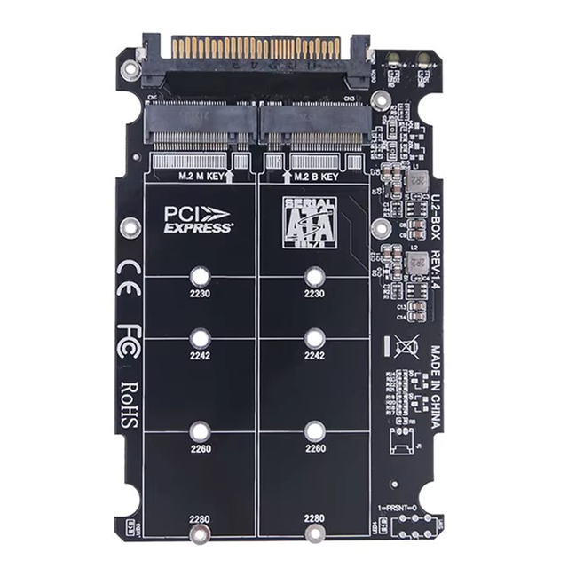 PCIE3.0 NVME NGFF to U.2 adapter card SFF8639 All-aluminum external hard drive case Solid State M.2
