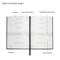 Journal de prière et de gratitude personnalisé avec des versets bibliques pour la réflexion, journal de prière chrétien, journal d'étude biblique, suivi des prières