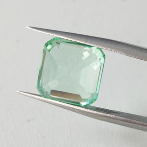 Piedra Preciosa de Zafiro Verde Cultivada en Laboratorio, Corte Asscher, Piedras Preciosas Sintéticas para Joyería - Product Image 4