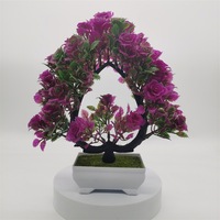 Simulierte grüne Pflanze herzförmige Rose Bonsai Kunststoff Liebhaber Baum Topf Indoor Desktop Blumen dekoration Thanksgiving