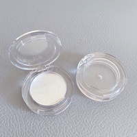 LZ Pack Stock 100pcs Rond Plein Clair Unique Couleur 36mm Blush Emballage Personnalisé Logo Mignon Compact Poudre Maquillage Visage Cas