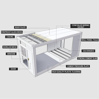 Modulaire Facile à Assembler Maison Pliable 20 pieds 40 pieds Portable Pliable Maison Mobile Conteneur Pliant Maison Préfabriquée Kit