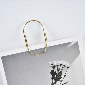 スタイリッシュなローズゴールド50mm U字型金属ワイヤージャンボ電気メッキペーパークリップ学生宿題固定クリップ - Product Image 3