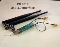 Realtek RTL8812AU Çift Antenli Raspberry Pi Görüntü İletim 5G WiFi Alıcı-Verici Ağ Kartı Modülü RTL8812 RTL8812BU