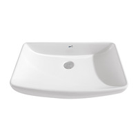 Lavabo en céramique moderne et minimaliste pour la maison et l'hôtel, vasque de salle de bain durable en céramique pour la décoration des toilettes