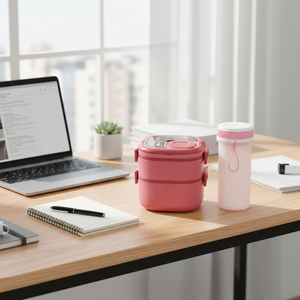 Boîte à <span class=keywords><strong>lunch</strong></span> pour enfants à double étage de grande capacité 1700 ml, ensemble de boîtes à <span class=keywords><strong>lunch</strong></span> portables et durables pour enfants avec bouteille d'eau pour l'école - Product Image 3