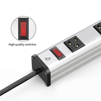 Multiprise industrielle robuste 15A 220V avec 18/20 prises, interrupteur de réinitialisation, rallonge et protection contre les surtensions pour garage