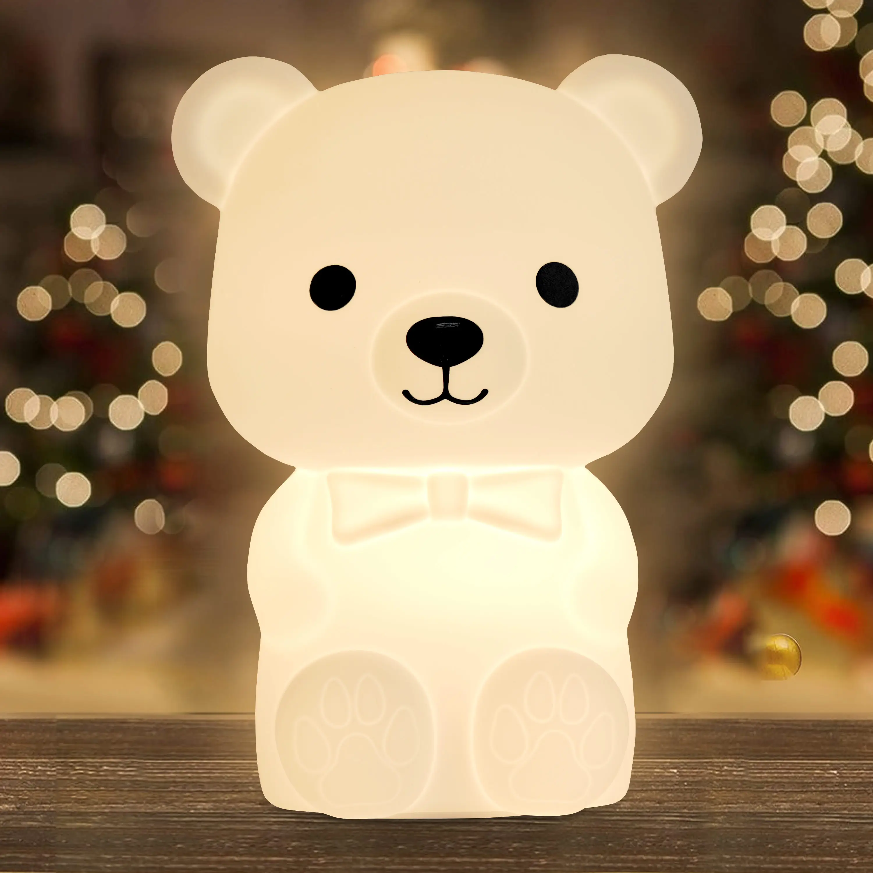 Mini Lovely Recarregável Led Soft Touch Silicone Night Light Para Crianças Panda Unicorn Bear Buddha Lâmpada Silicone Animal Night Light