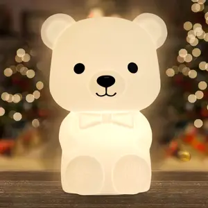 Mini schöne wiederauf ladbare LED Soft Touch Silikon Nachtlicht für Kinder Panda Einhorn Bär Buddha Lampe Silikon Tier Nachtlicht