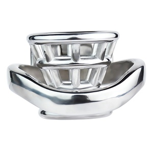 Jaula para Pene en Forma de Cesta de Flores FRRK, Candado de Castidad de Acero Inoxidable, Jaula de Castidad Invertida, Juguetes Sexuales para Hombres - Product Image 3