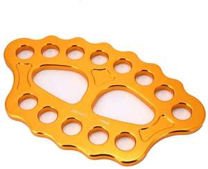 Plaque de gréement de patte <span class=keywords><strong>en</strong></span> alliage d'aluminium 15 trous multiplicateurs plaque d'ancrage escalade descendant escalade - Product Image 3