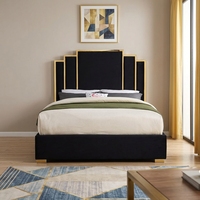 Lit plateforme royal moderne extra large et haut, capitonné, en cuir gris, avec tiroirs, pour chambre à coucher et appartement