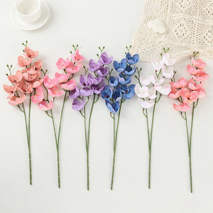 Orquídea Artificial Phalaenopsis <span class=keywords><strong>de</strong></span> 9 Cabezas LUYI para Decoración <span class=keywords><strong>de</strong></span> Bodas, Flores Decorativas y <span class=keywords><strong>de</strong></span> Guía - Product Image 3