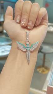 Unik cantik VVS1 Moissanite liontin artistik S925 kualitas tinggi Moissanite perhiasan kalung liontin (rantai tidak termasuk) - Product Image 6