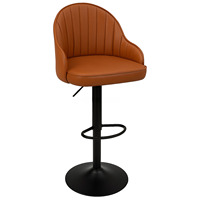 Tabouret de coiffeur réglable en hauteur avec base métallique pivotante pour salon, chambre à coucher et salle de maquillage