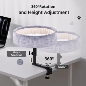 Lit pour animaux de compagnie réglable à 360 degrés, petit lit solide pour animaux de compagnie, charge maximale de 50 livres, lit confortable et doux en hiver pour chiens et chats - Product Image 4