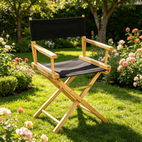 Chaise de réalisateur pliable standard et légère avec structure en bois dur chinois pour la production cinématographique professionnelle et l'utilisation en studio photo