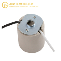 Vente en gros, vente chaude, douille d'ampoule en céramique blanche imperméable, douille E26, socle de lampe en porcelaine, veilleuses