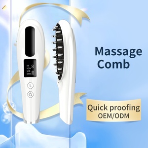 Peine de Masaje Eléctrico EMS con Vibración, Líquido Nutritivo para el Crecimiento del Cabello, Cepillo Anticaída, Peine de Tratamiento EMS para el Cuero Cabelludo, para Uso Doméstico - Product Image 2