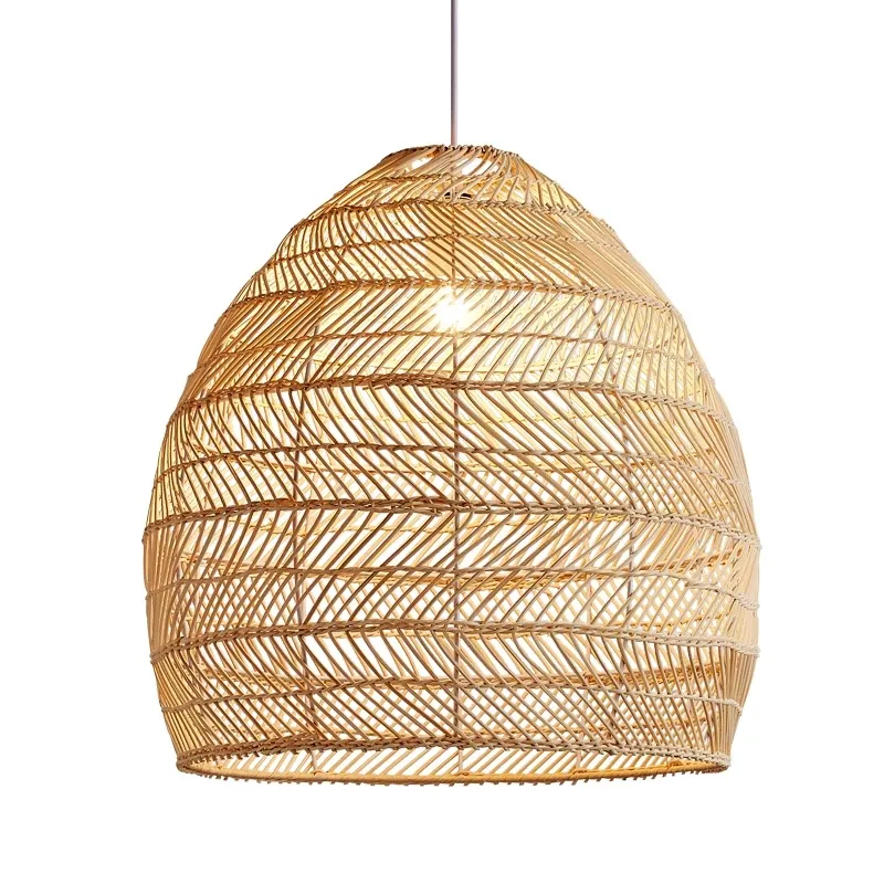 modern home fancy bamboo garden sticks ornament pendant lamp drop reading led rattan shade chandelier lights fixture