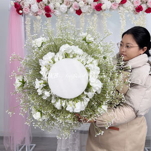 DKB Venta al por Mayor de Fábrica, Grandes Bolas de Flores Artificiales de Seda Blanca en 3D para Arreglos, Centros de Mesa y Decoración - Product Image 3