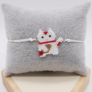 Pulsera con cuentas de animales para niños, brazalete con cuentas de animales de mariposa, oso, miyuki, ajustable, joyería, B2056 - Product Image 4