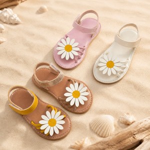 Sandali da <span class=keywords><strong>bambina</strong></span> 2026 transfrontalieri, sandali piatti per bambini con punta aperta, cinturino posteriore, chiusura in velcro, fiocco, suola in TPR, <span class=keywords><strong>scarpe</strong></span> estive - Product Image 1