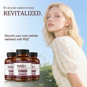 Suplemen NAD+ Resveratrol 1000mg Per Sajian Antioksidan Seluler Inti Pendukung Kecantikan Kapsul Vegan |   OEM/ODM 60 Suplemen - Product Image 5